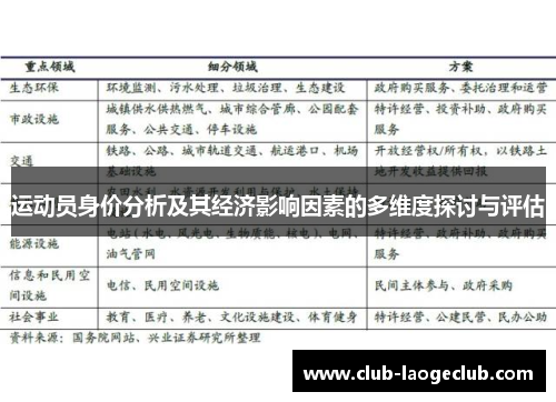 运动员身价分析及其经济影响因素的多维度探讨与评估